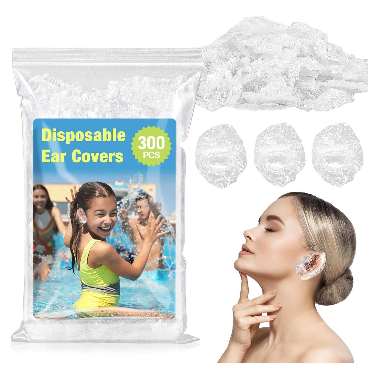 300 Cubiertas de Oído Desechables LY - Impermeables para Ducha y Tinte