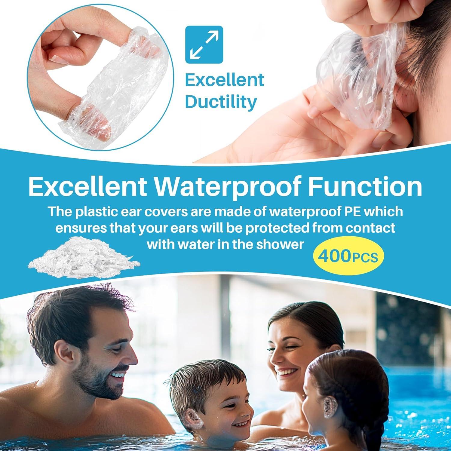 300 Cubiertas de Oído Desechables LY - Impermeables para Ducha y Tinte