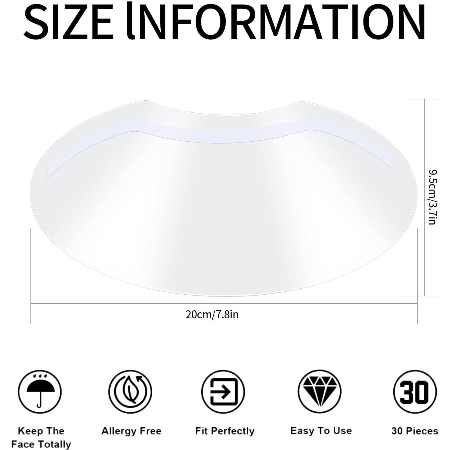 50 Protectores Faciales Adhesivos para Ducha Siyurongmy 20x10cm