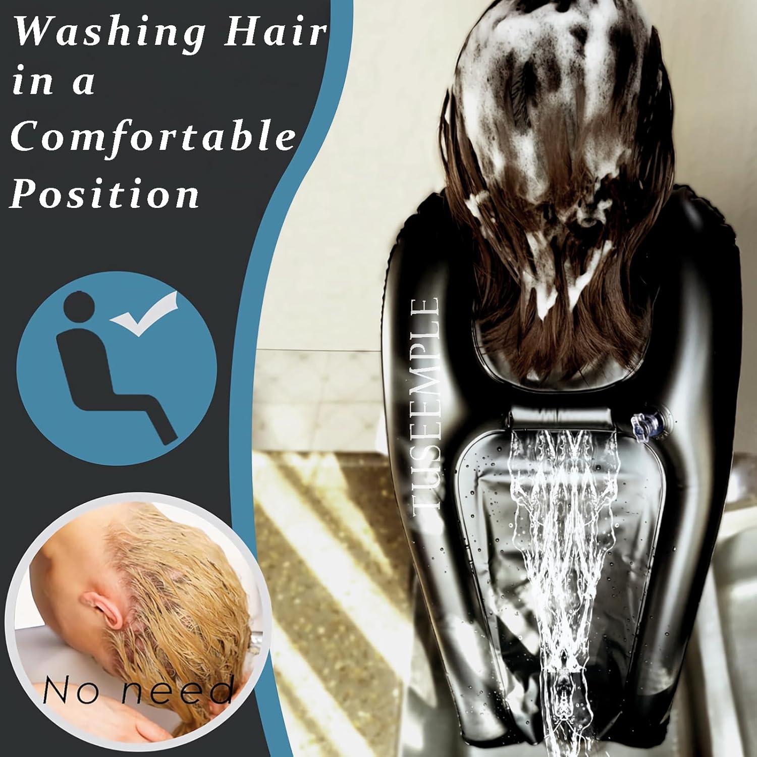 Tazón de Champú Portátil Tuseemple Negro 63.5 cm