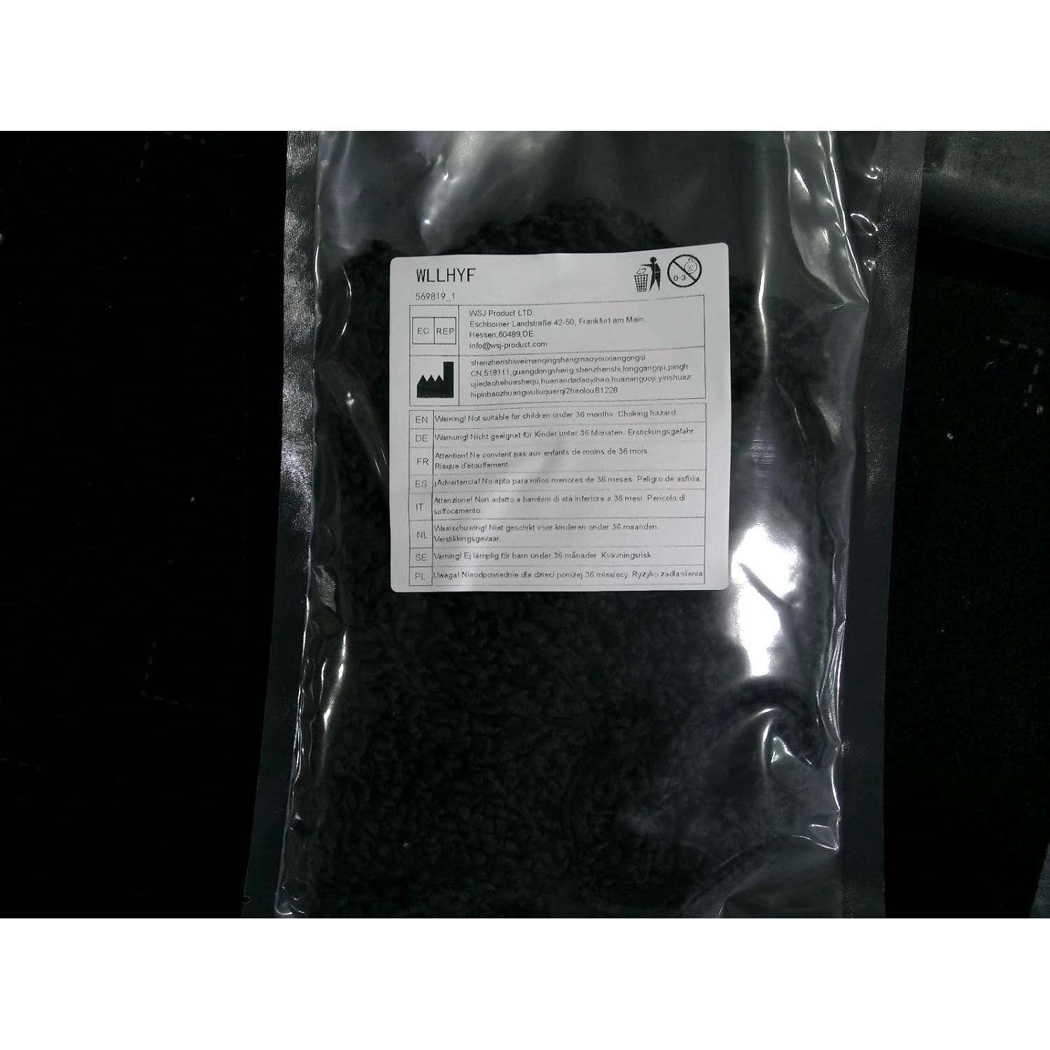 Paquete de 4 Gorro de Ganchillo para el Cabello Negro 50-56cm