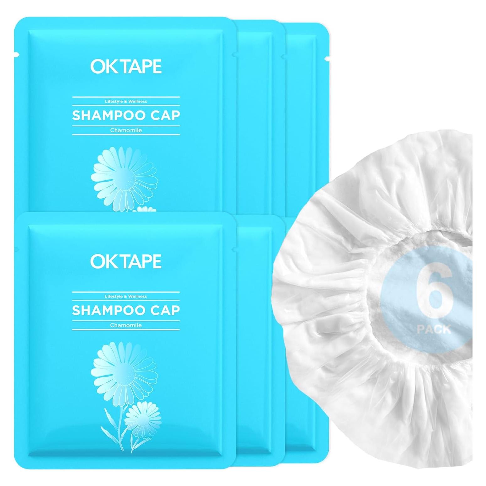 Gorro de Champú Sin Enjuague OK TAPE - 6 Paquetes Manzanilla