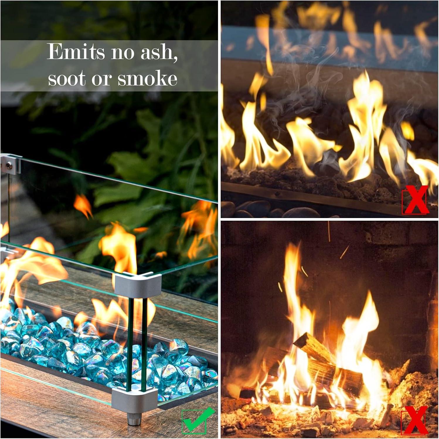 Diamantes de Vidrio GASPRO 9.07 kg para Fogata 2.54 cm Azul