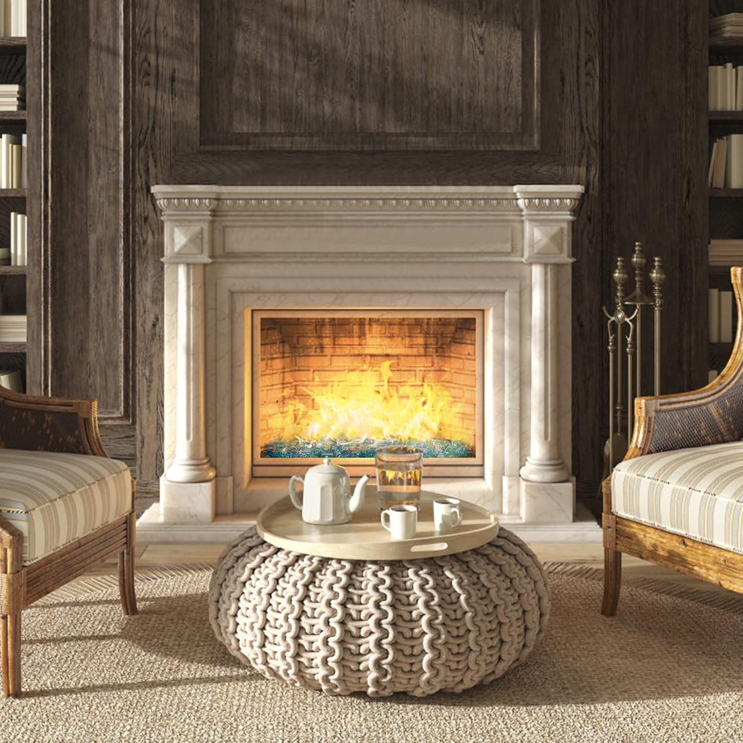 Diamantes de Vidrio GASPRO 9.07 kg para Fogata 2.54 cm Azul