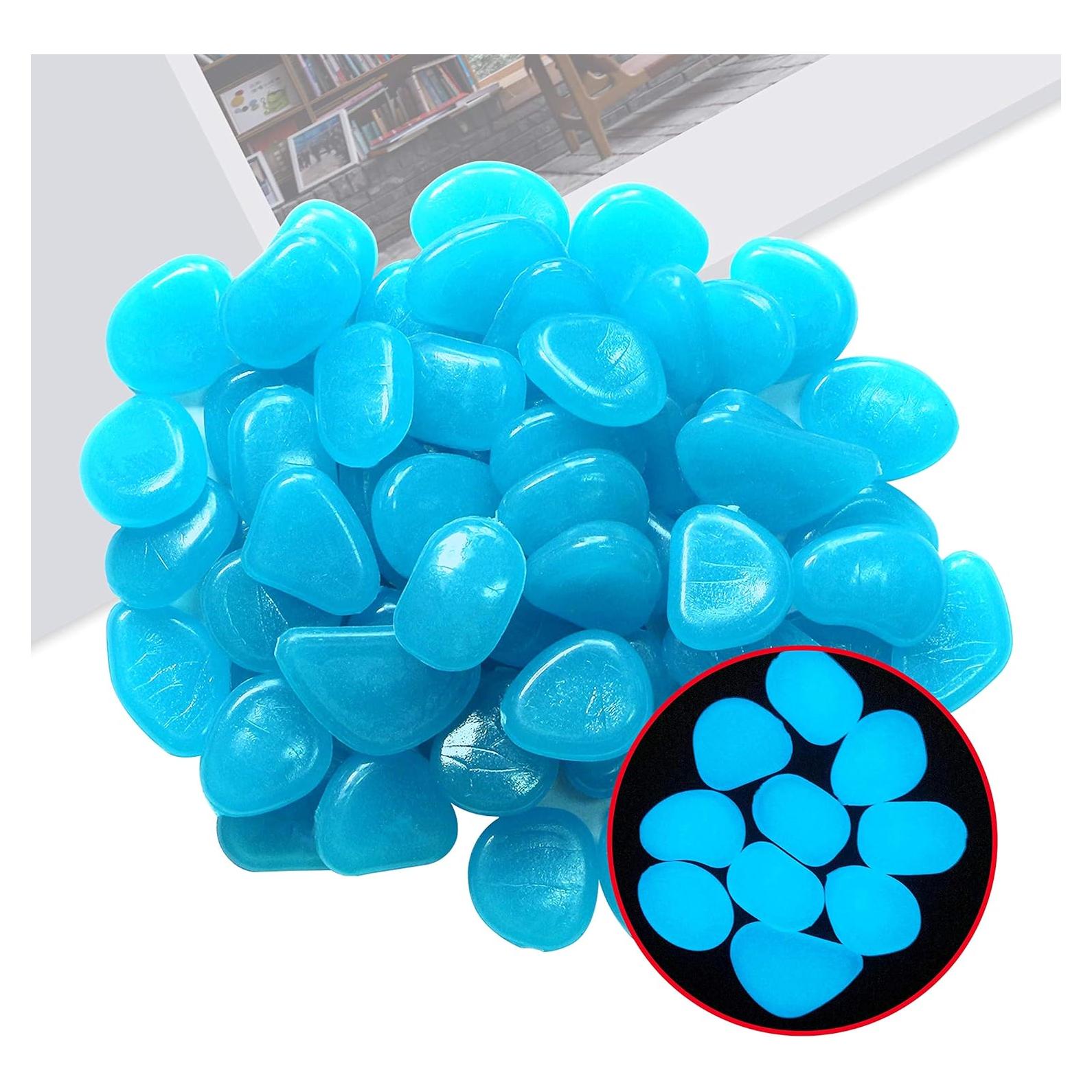 Guijarros Luminiscentes Azules 300 Pcs para Decoración