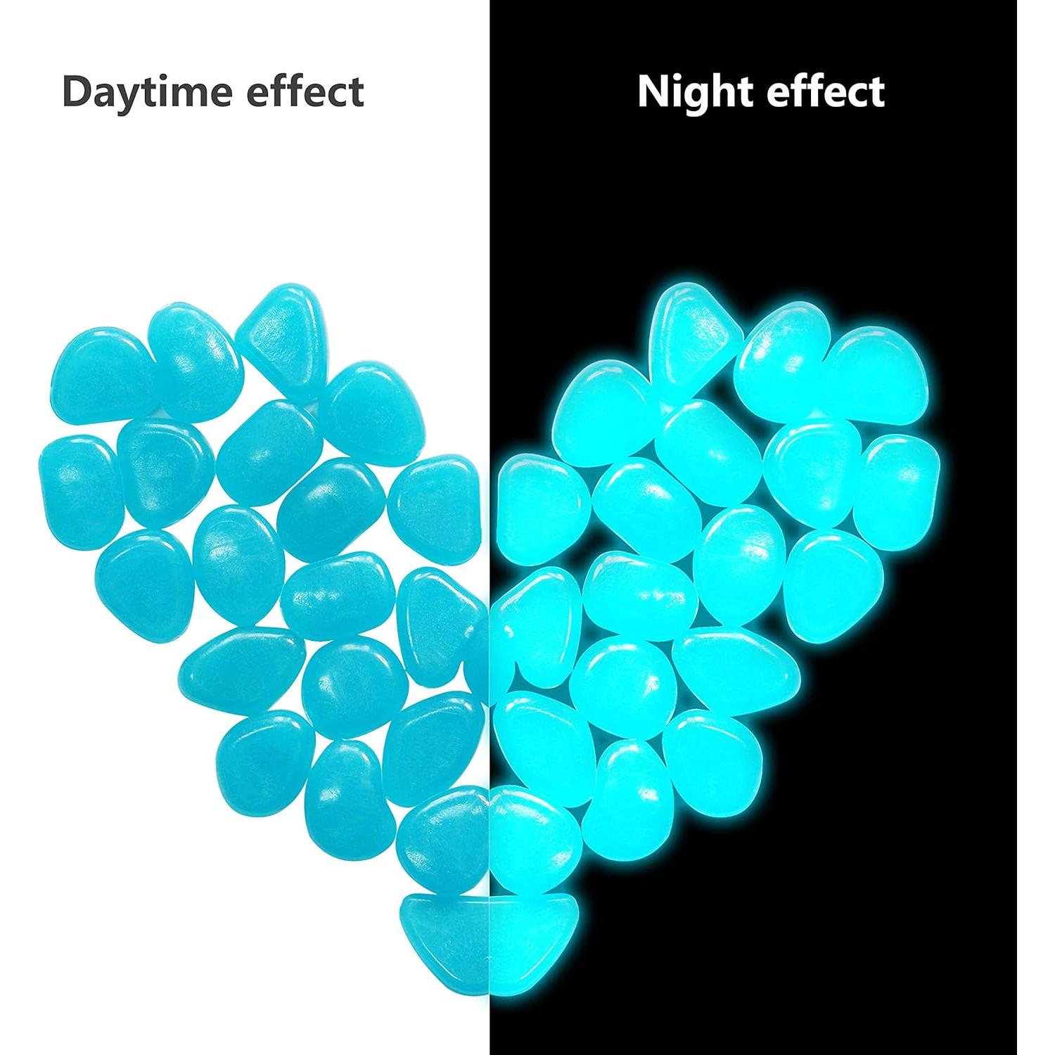 Guijarros Luminiscentes Azules 300 Pcs para Decoración