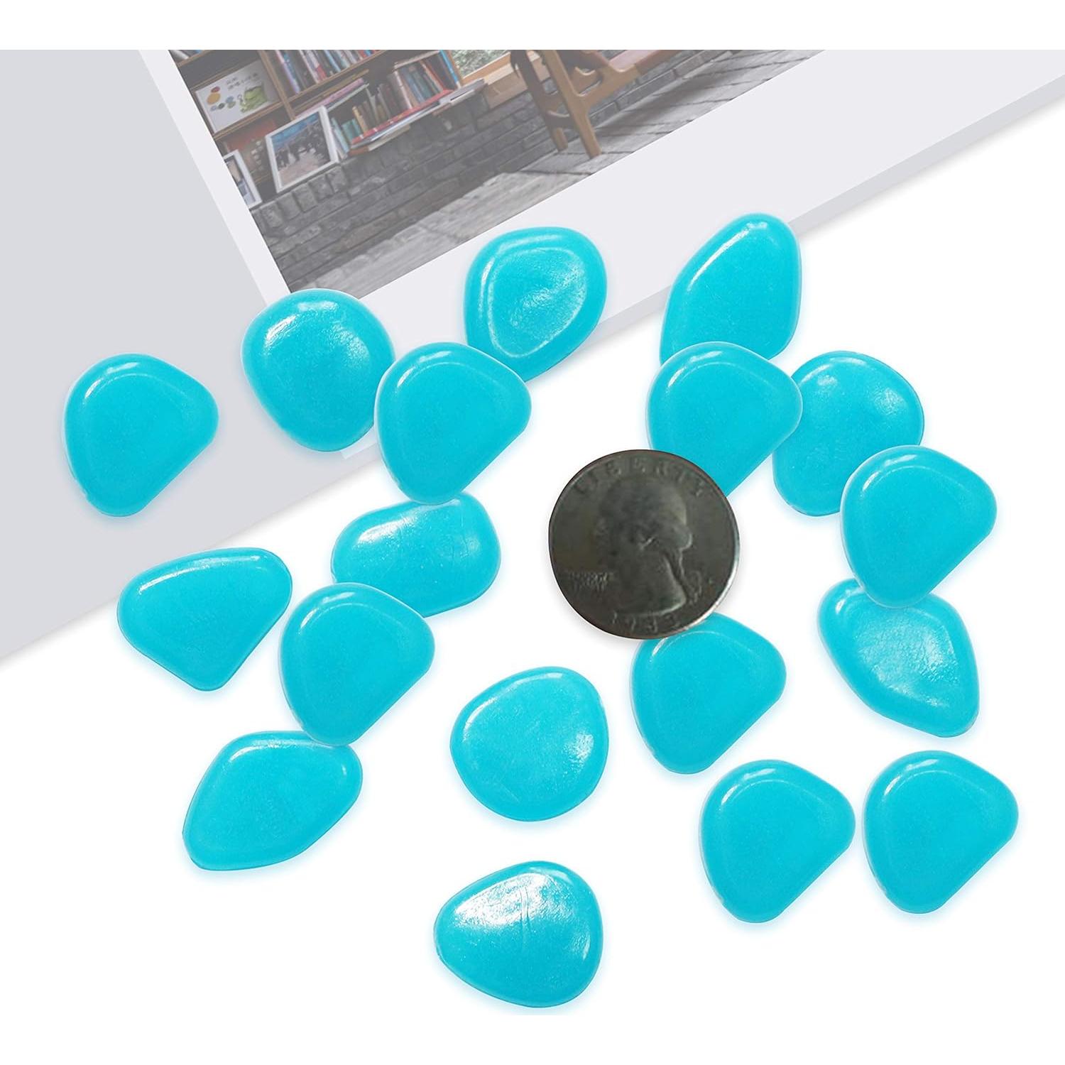 Guijarros Luminiscentes Azules 300 Pcs para Decoración