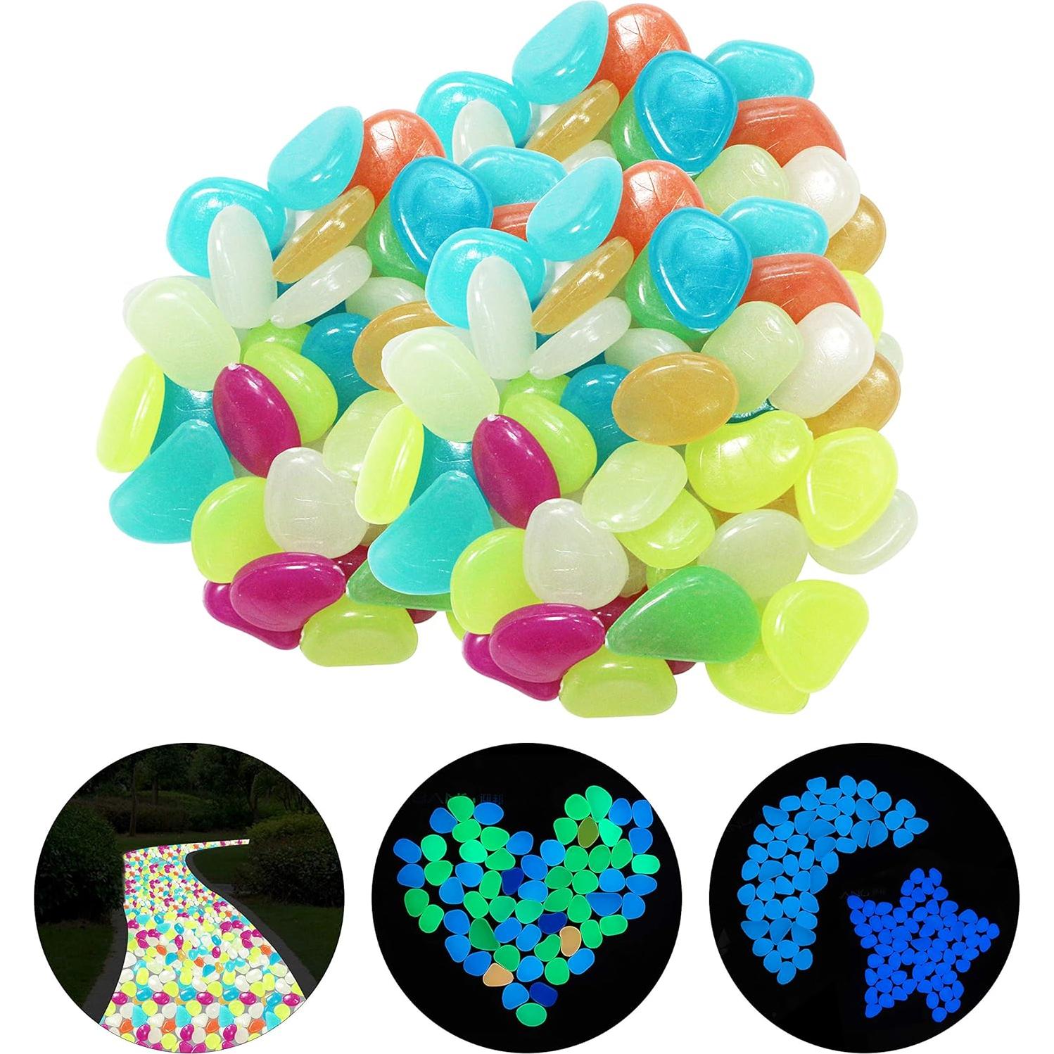 Guijarros Luminiscentes Azules 300 Pcs para Decoración