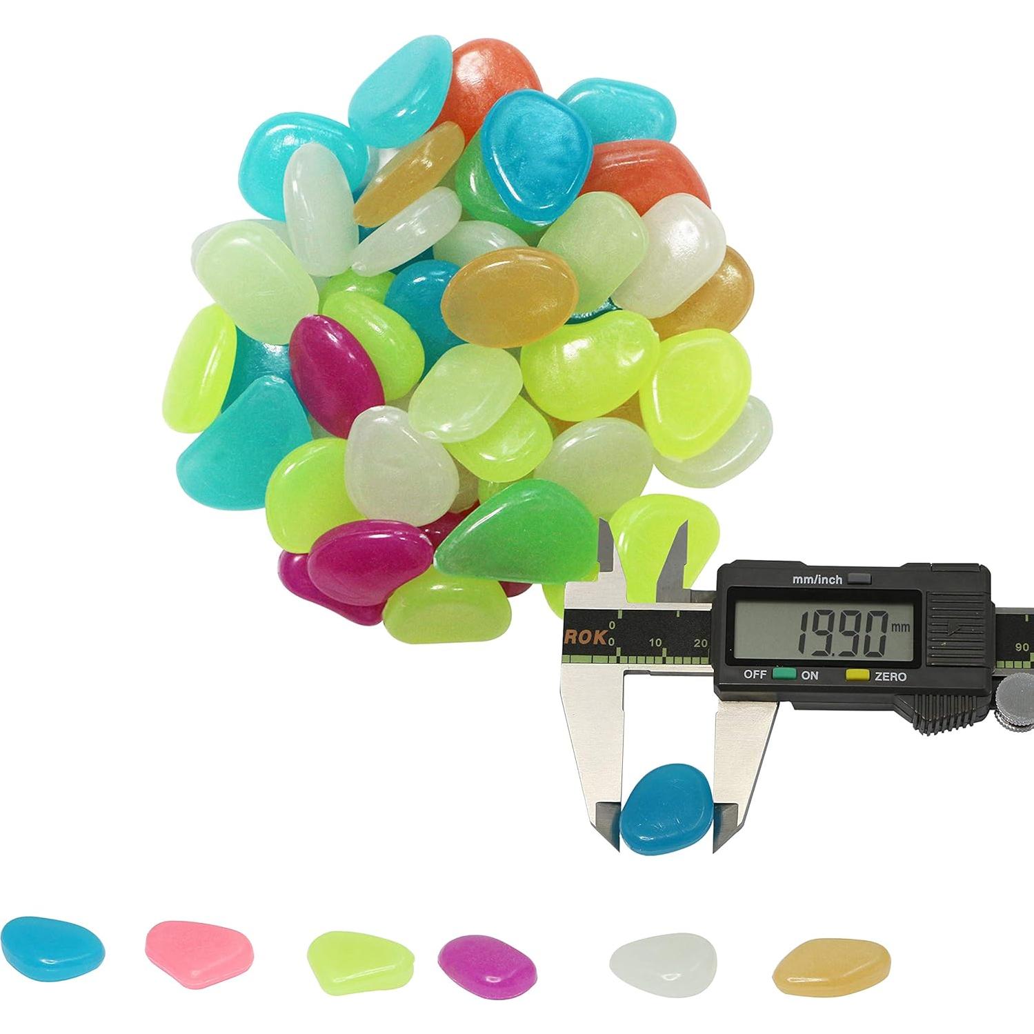 Guijarros Luminiscentes Azules 300 Pcs para Decoración