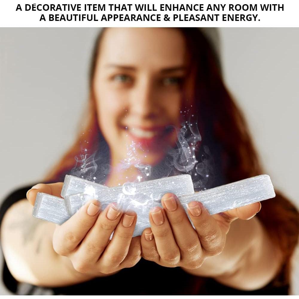 Bastones de Selenita Himalayan Glow - 2 Lbs Cristales Sanadores