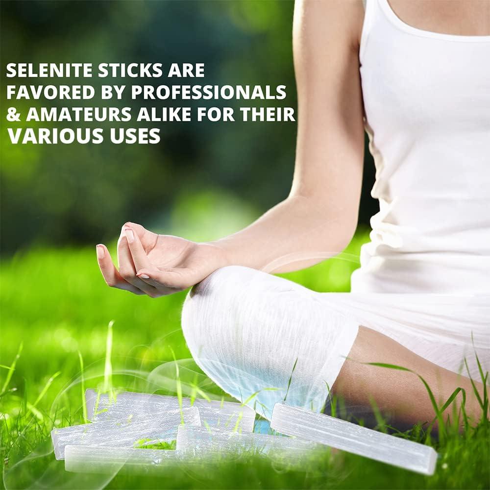 Bastones de Selenita Himalayan Glow - 2 Lbs Cristales Sanadores
