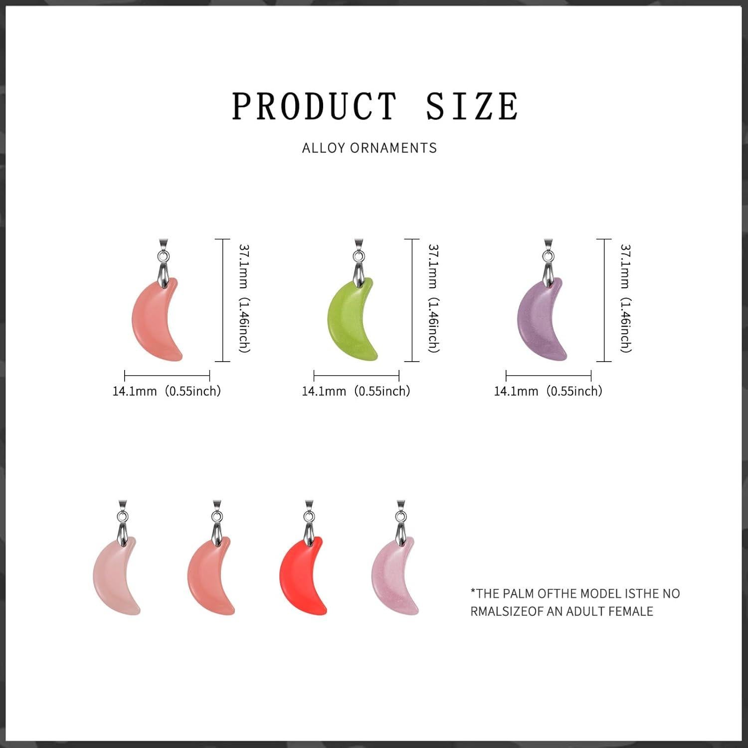 10 Piezas Encantos de Piedra Brillante Luminosa para Joyería