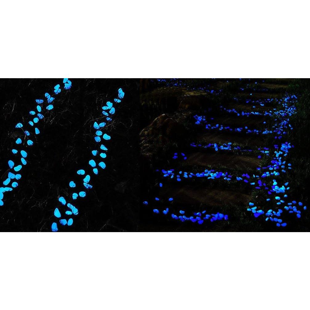 Guijarros Brillantes en la Oscuridad Amy&csico 100PCS Azul