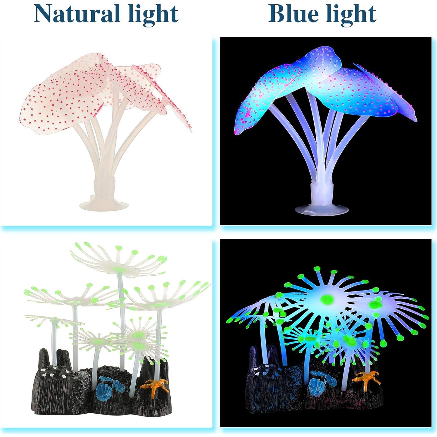 Decoraciones Brillantes para Acuario Weewooday 57 Piezas