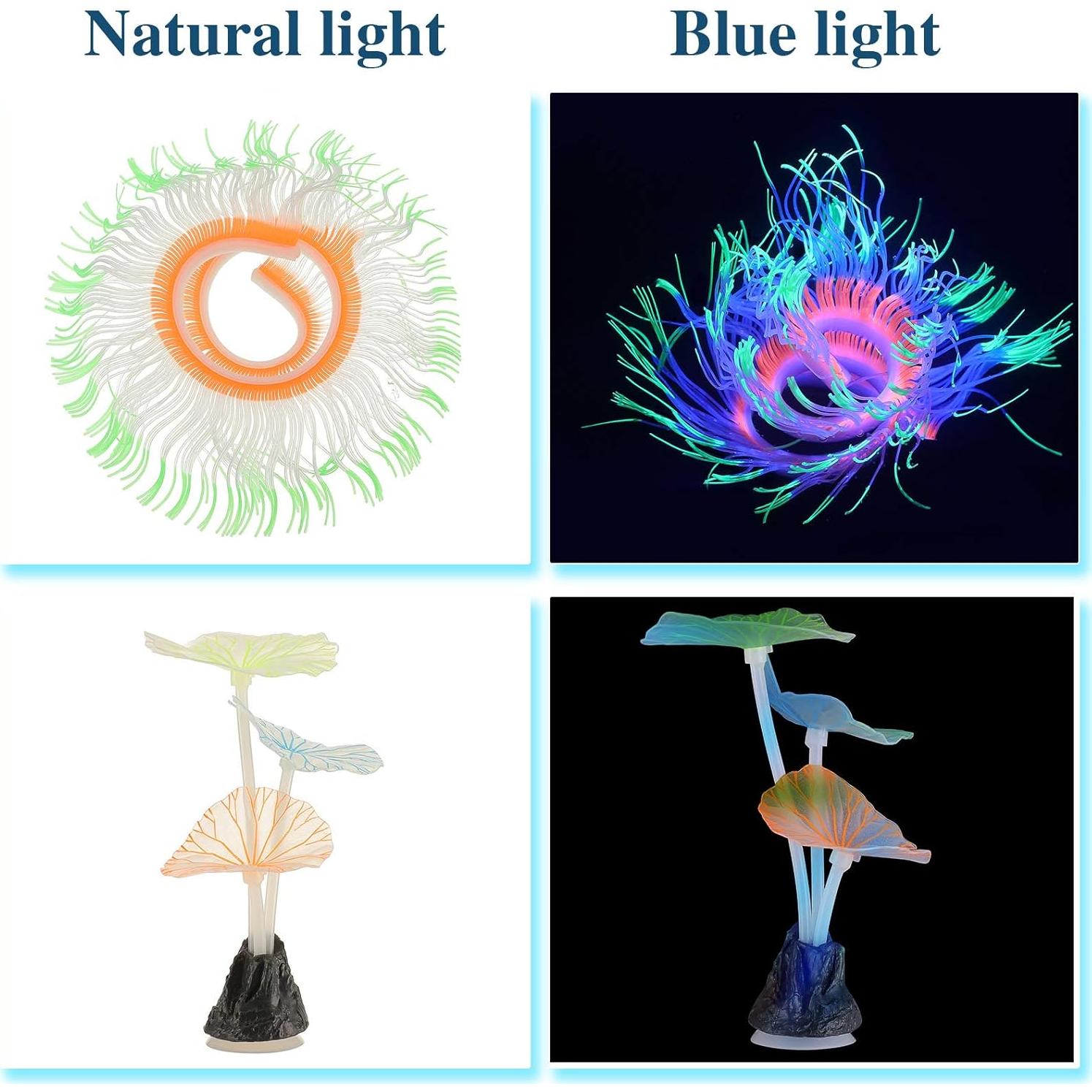 Decoraciones Brillantes para Acuario Weewooday 57 Piezas