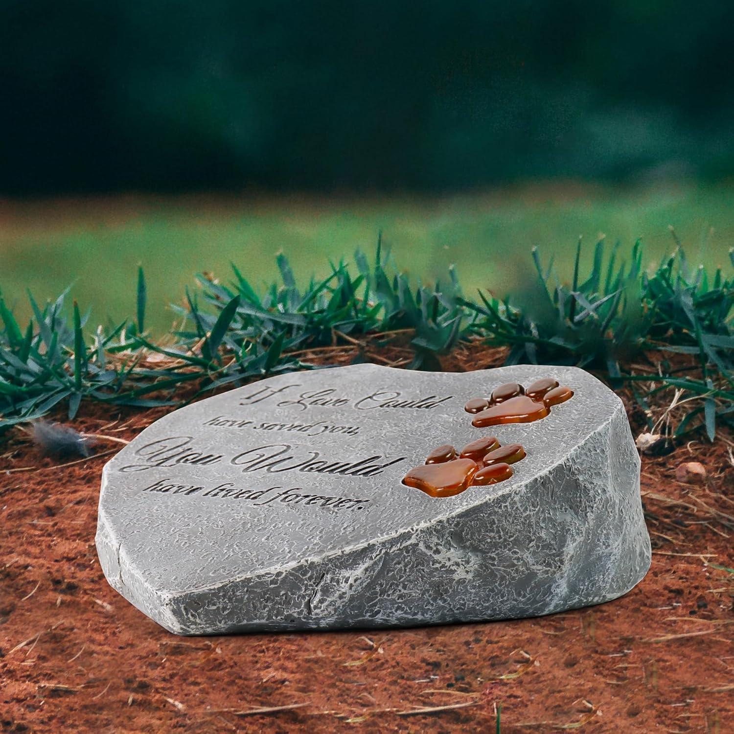 Piedra de Memorial para Perros TB TIBAG con Luz Solar Corazón
