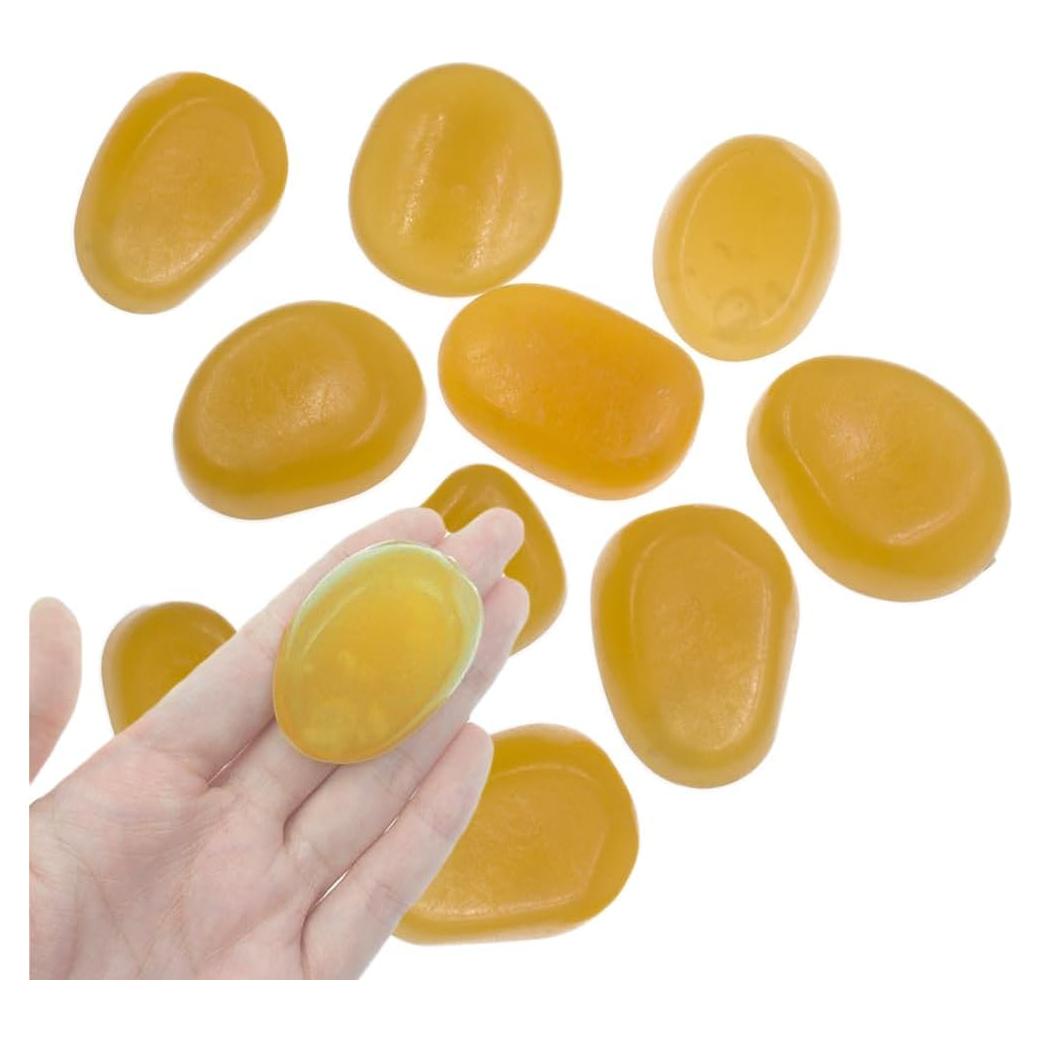 Piedras Brillantes Decorativas QTTLLI 10Pcs 4.5cm Amarillo