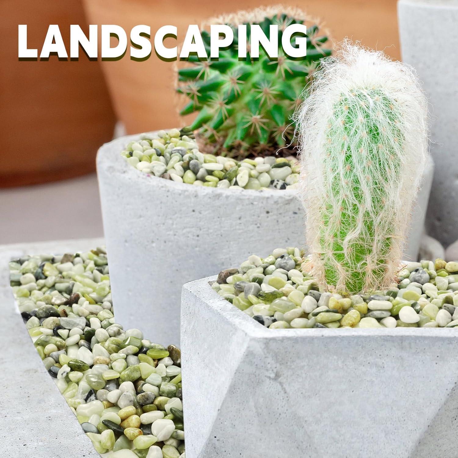 Piedras Decorativas Pulidas RUOJAS 5 lb Jade 1.27 cm para Plantas