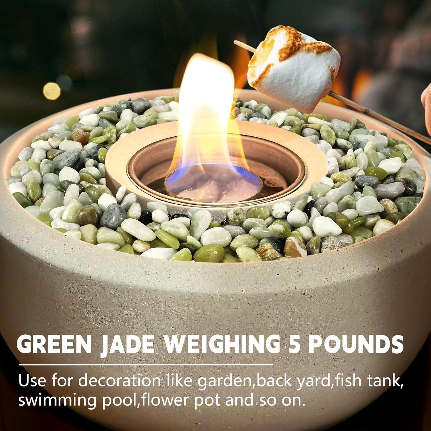 Piedras Decorativas Pulidas RUOJAS 5 lb Jade 1.27 cm para Plantas