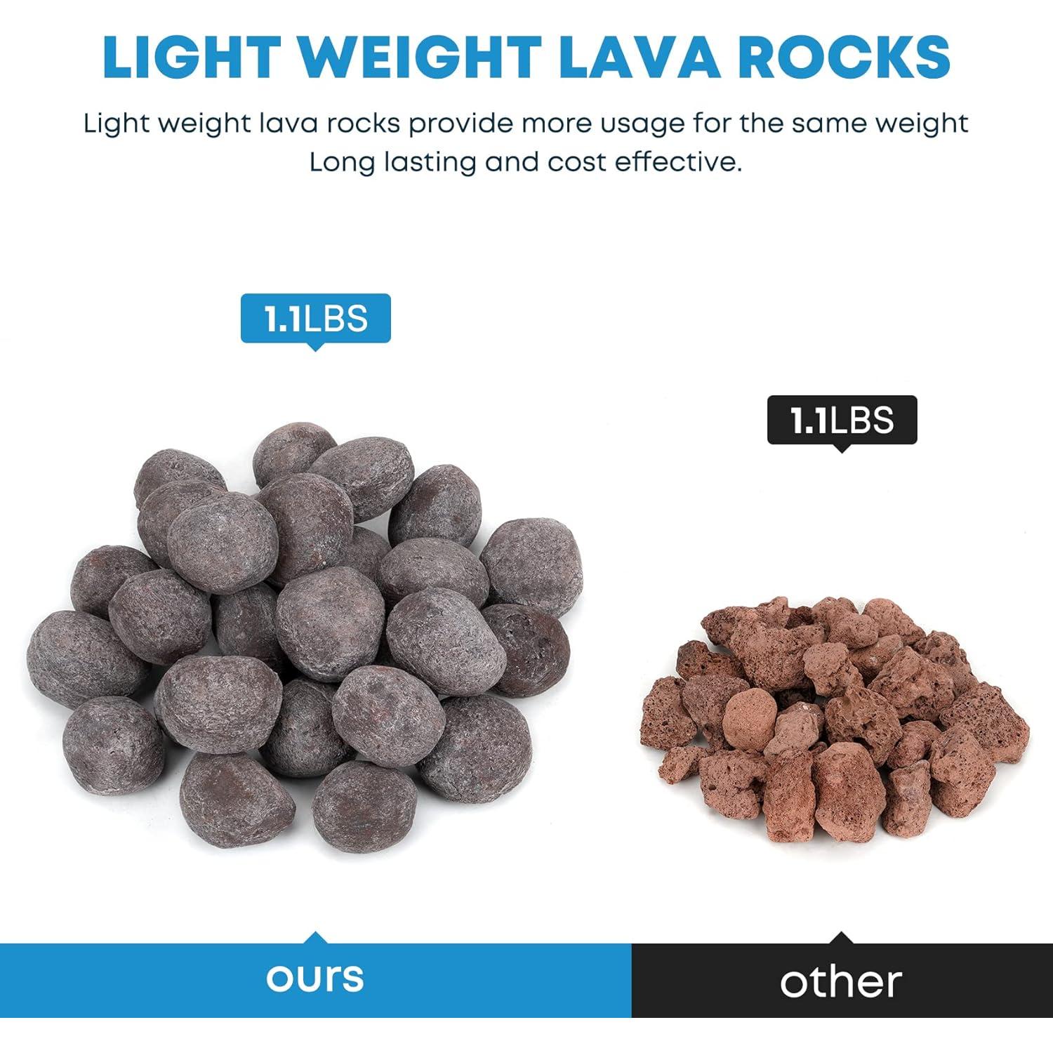 Rocas de Lava Cerámicas Stanbroil 27 Piezas para Fogatas