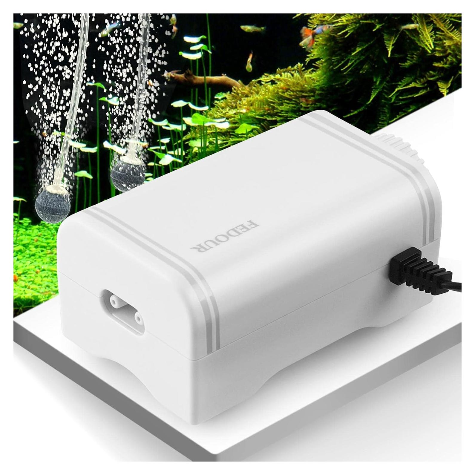 Bomba de Aire Silenciosa FEDOUR C3 para Acuario 120L