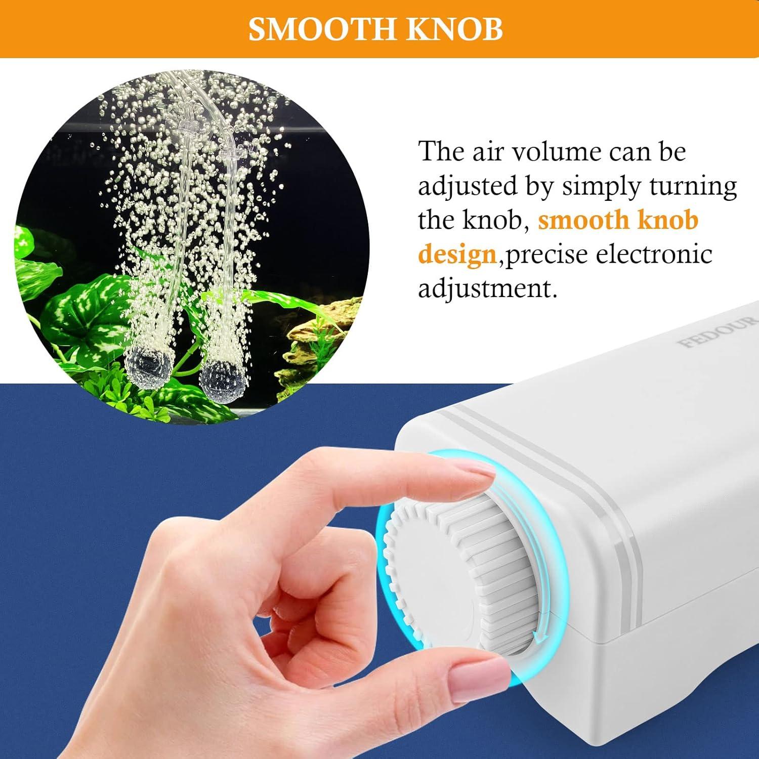 Bomba de Aire Silenciosa FEDOUR C3 para Acuario 120L