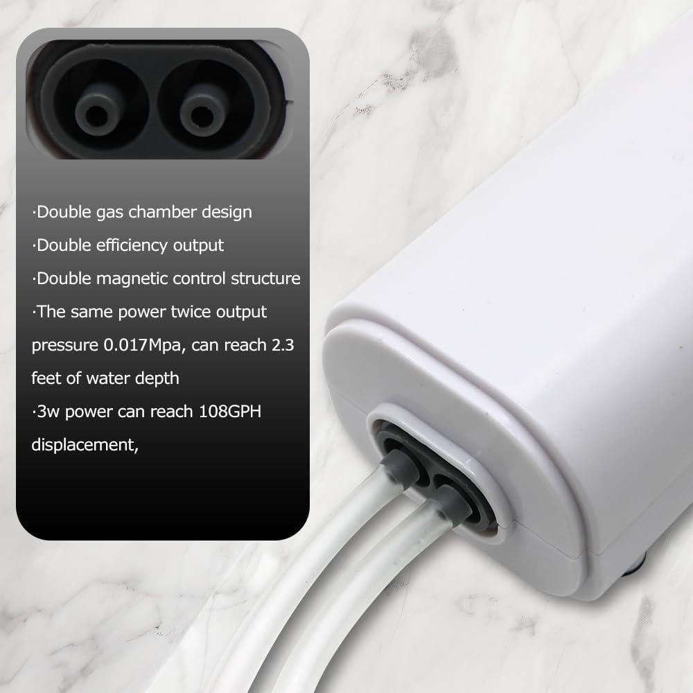 Bomba de Aire Silenciosa YQMIGU 3W para Acuario 283.9L