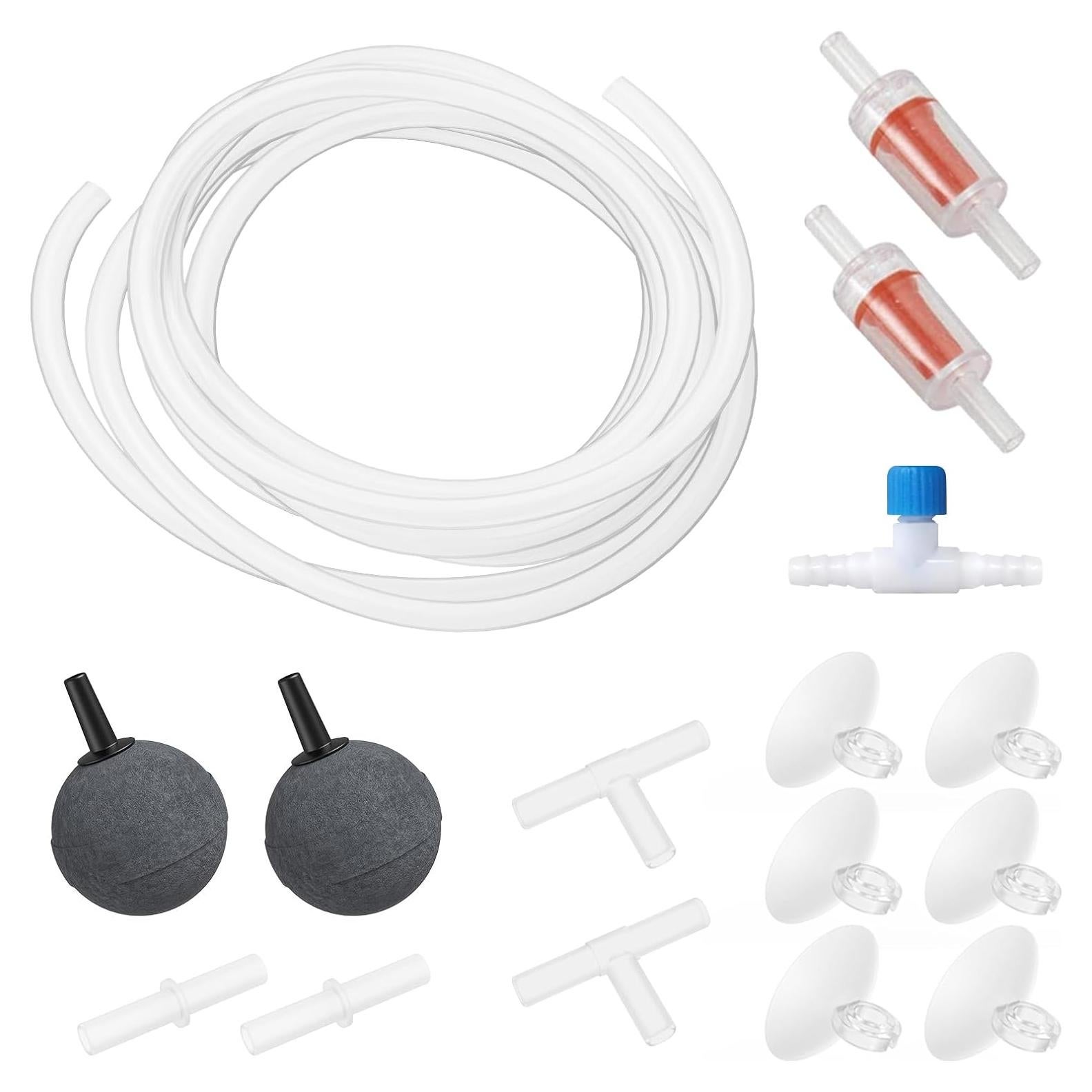 Kit de Accesorios para Bomba de Aire Acuario Moonorange - 3.05 m Tubo, 2 Piedras