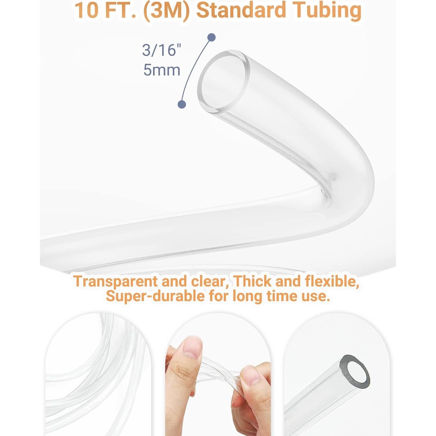 Kit de Accesorios para Bomba de Aire Acuario Moonorange - 3.05 m Tubo, 2 Piedras