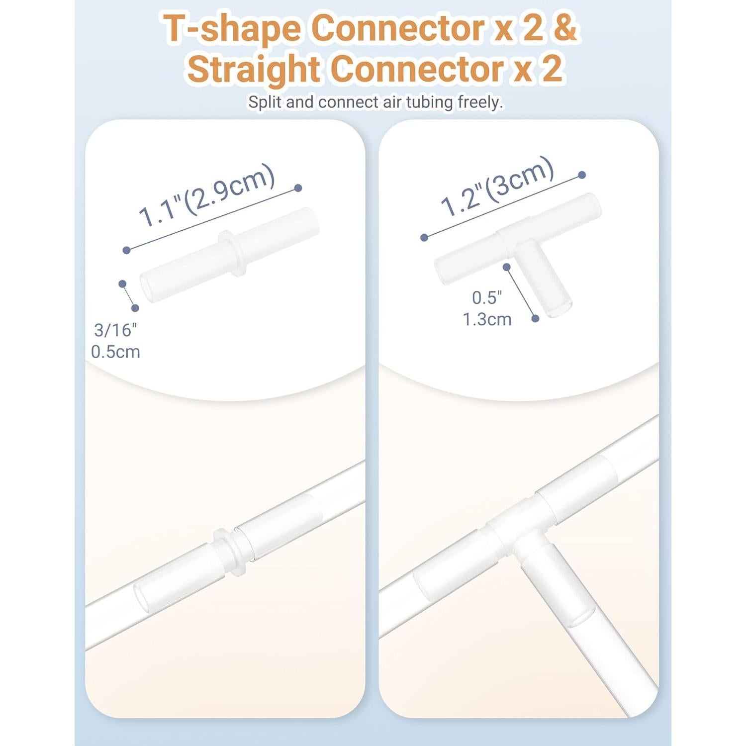 Kit de Accesorios para Bomba de Aire Acuario Moonorange - 3.05 m Tubo, 2 Piedras