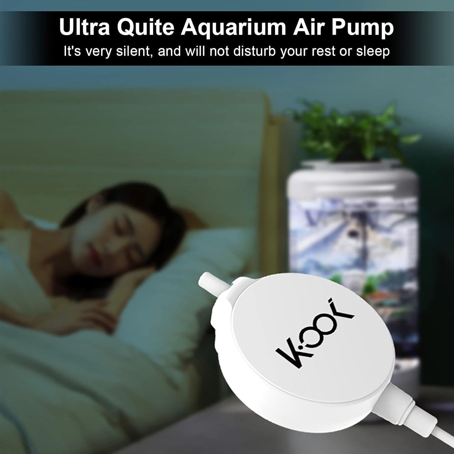 Bomba de Aire Mini GuDoQi 1W Ultra Silenciosa para Acuario 1-15 Gal