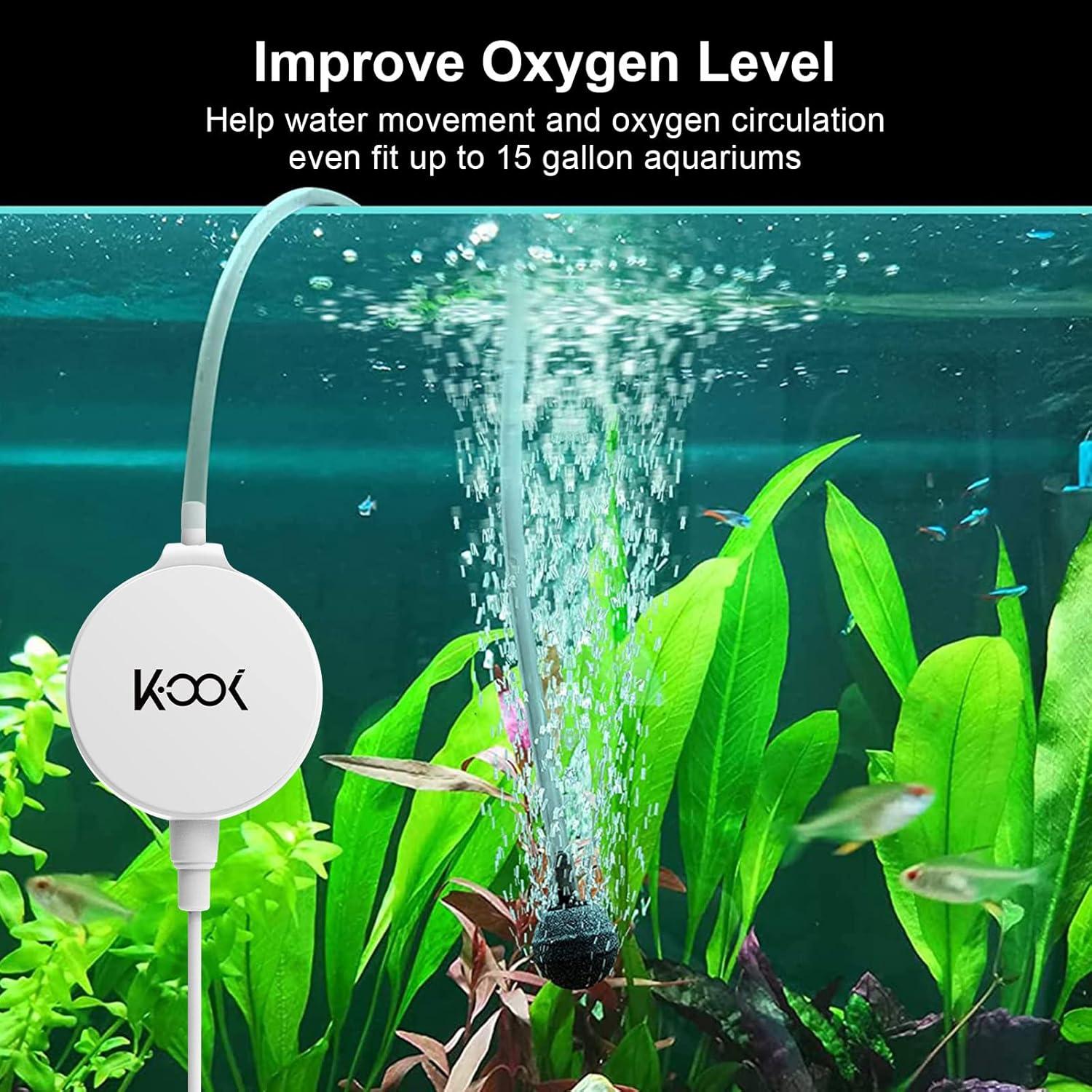 Bomba de Aire Mini GuDoQi 1W Ultra Silenciosa para Acuario 1-15 Gal