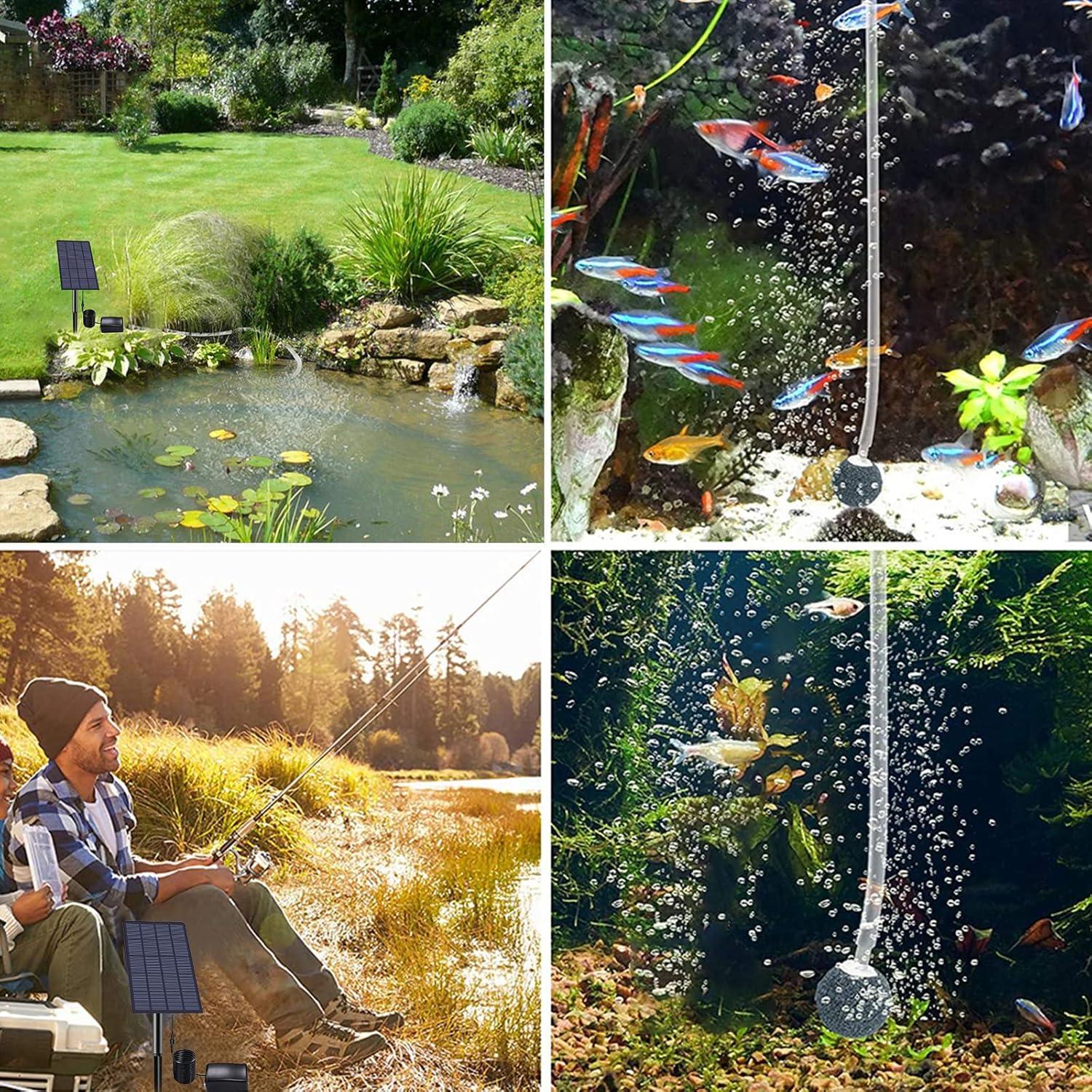 Bomba de Oxígeno Solar Andoer 2W para Estanques y Acuarios