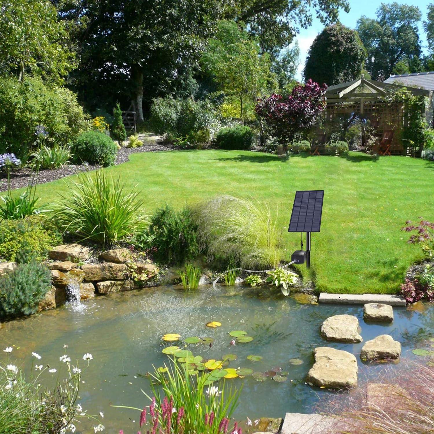 Bomba de Oxígeno Solar Andoer 2W para Estanques y Acuarios