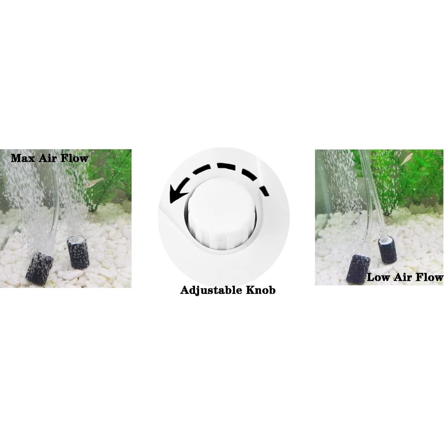 Bomba de Aire AQUANEAT para Acuario 60 Galones, Silenciosa