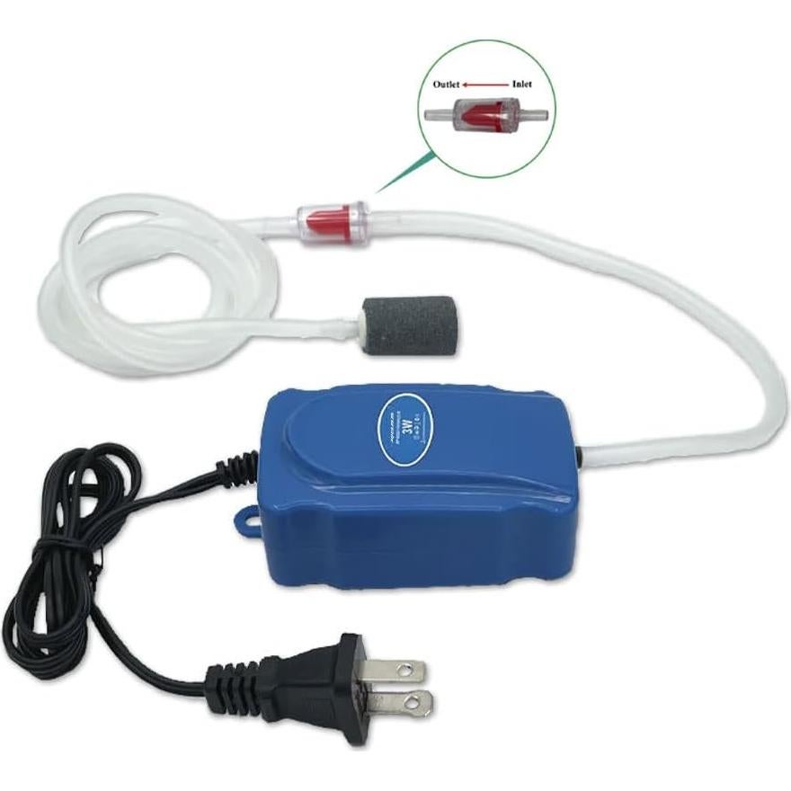 Bomba de Aire Aquapapa 6600 para Acuario 19-76L 48GPH