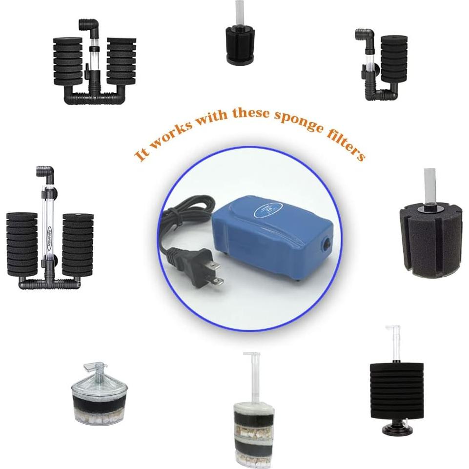 Bomba de Aire Aquapapa 6600 para Acuario 19-76L 48GPH