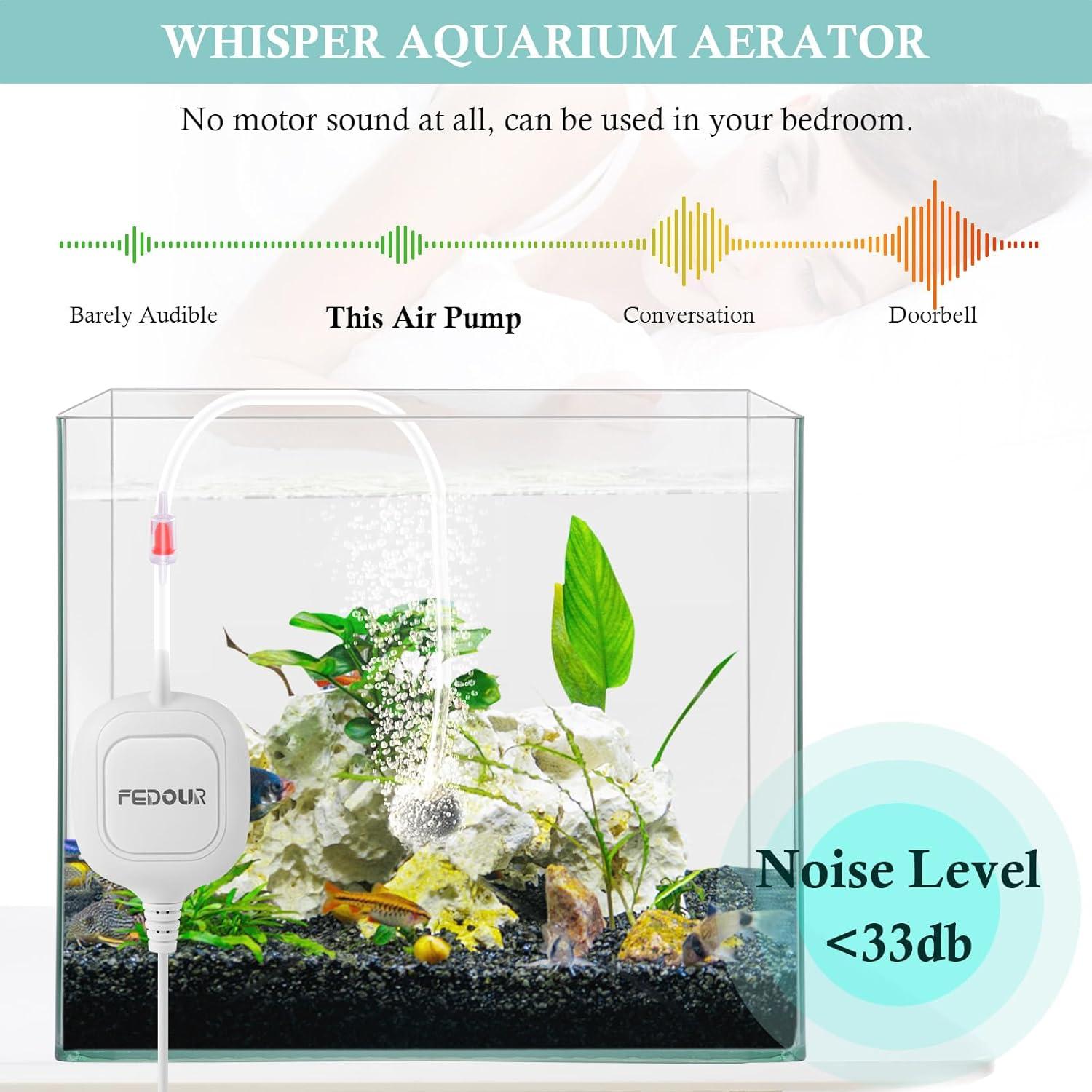 Bomba de Aire Acuario FEDOUR 4105 Ultra Silenciosa 10 Gal