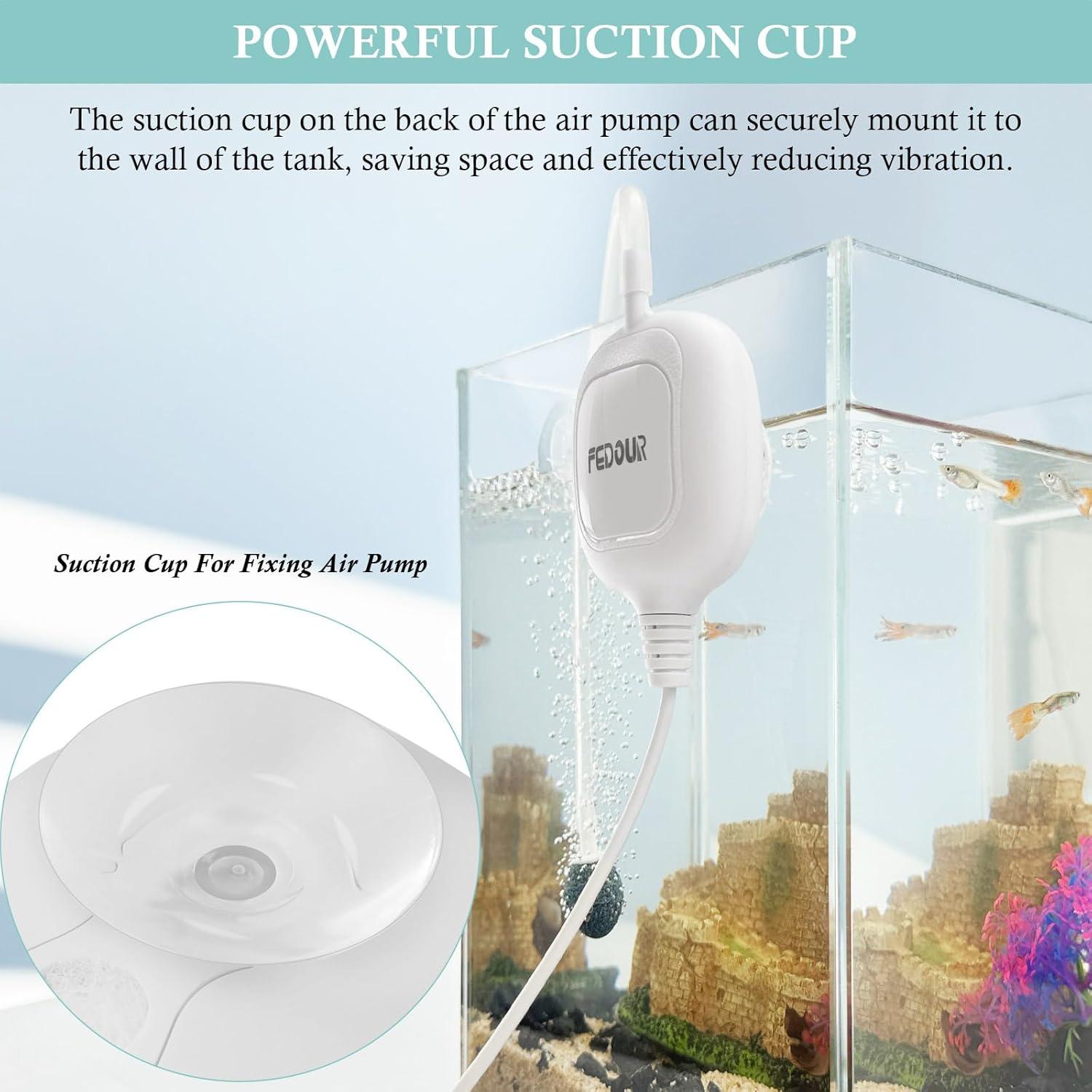 Bomba de Aire Acuario FEDOUR 4105 Ultra Silenciosa 10 Gal