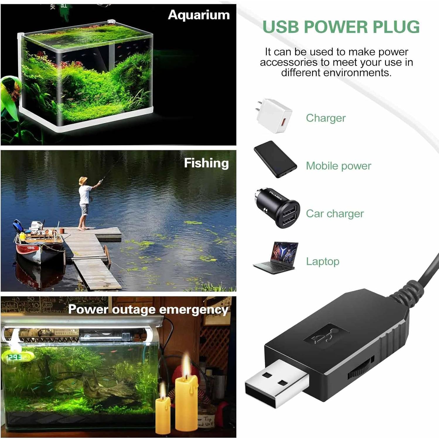 Mini Bomba de Aire USB HouseUp para Acuario 19L Silenciosa