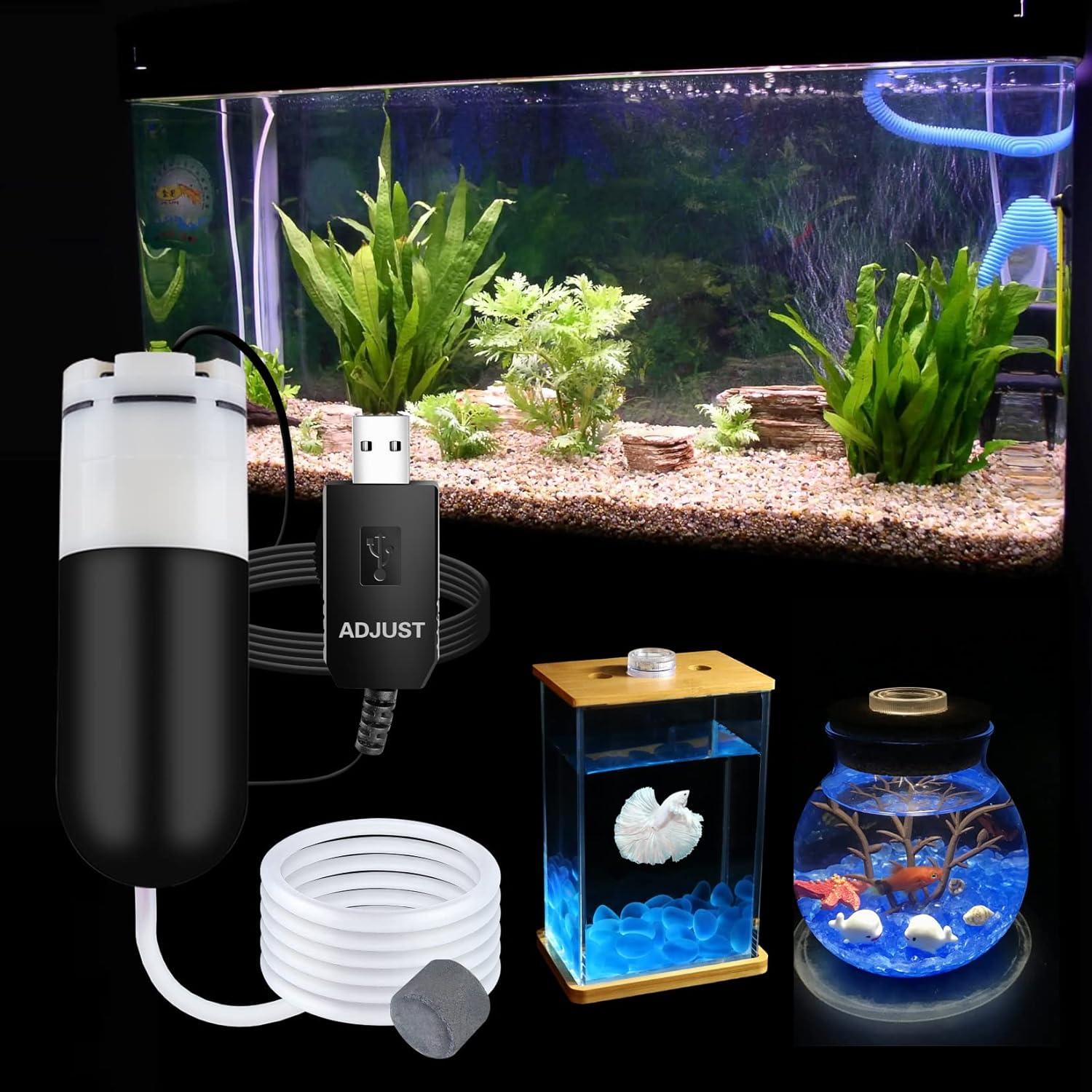 Mini Bomba de Aire USB HouseUp para Acuario 19L Silenciosa