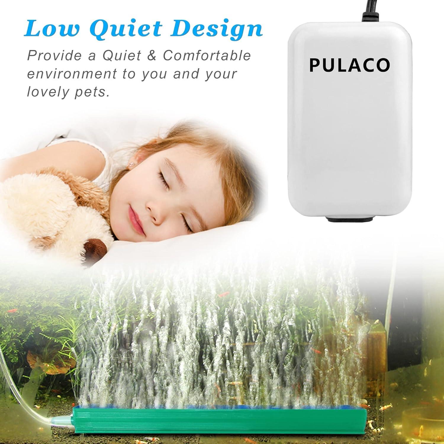 Bomba de Aire PULACO Doble Salida 240 LPH para Acuarios