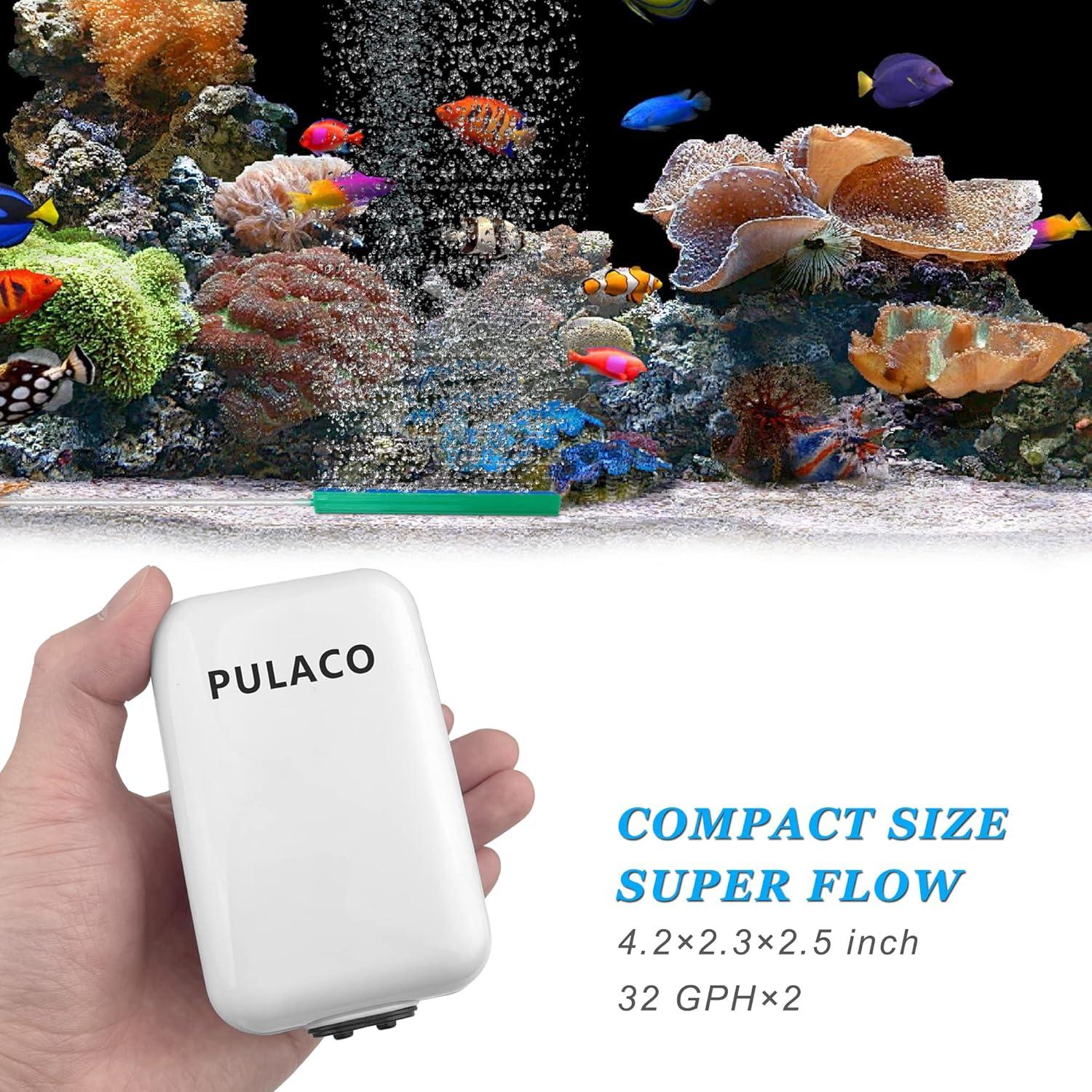 Bomba de Aire PULACO Doble Salida 240 LPH para Acuarios