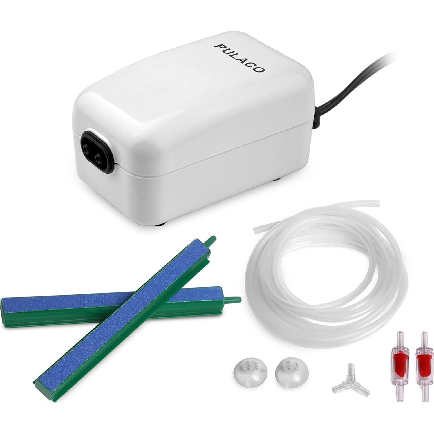 Bomba de Aire PULACO Doble Salida 240 LPH para Acuarios