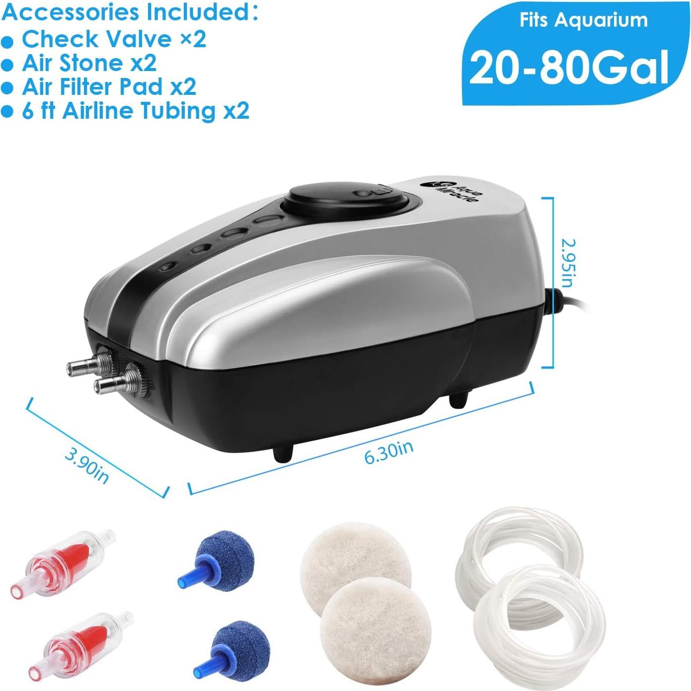 Bomba de Aire AquaMiracle AP2400 para Acuario 120 GPH