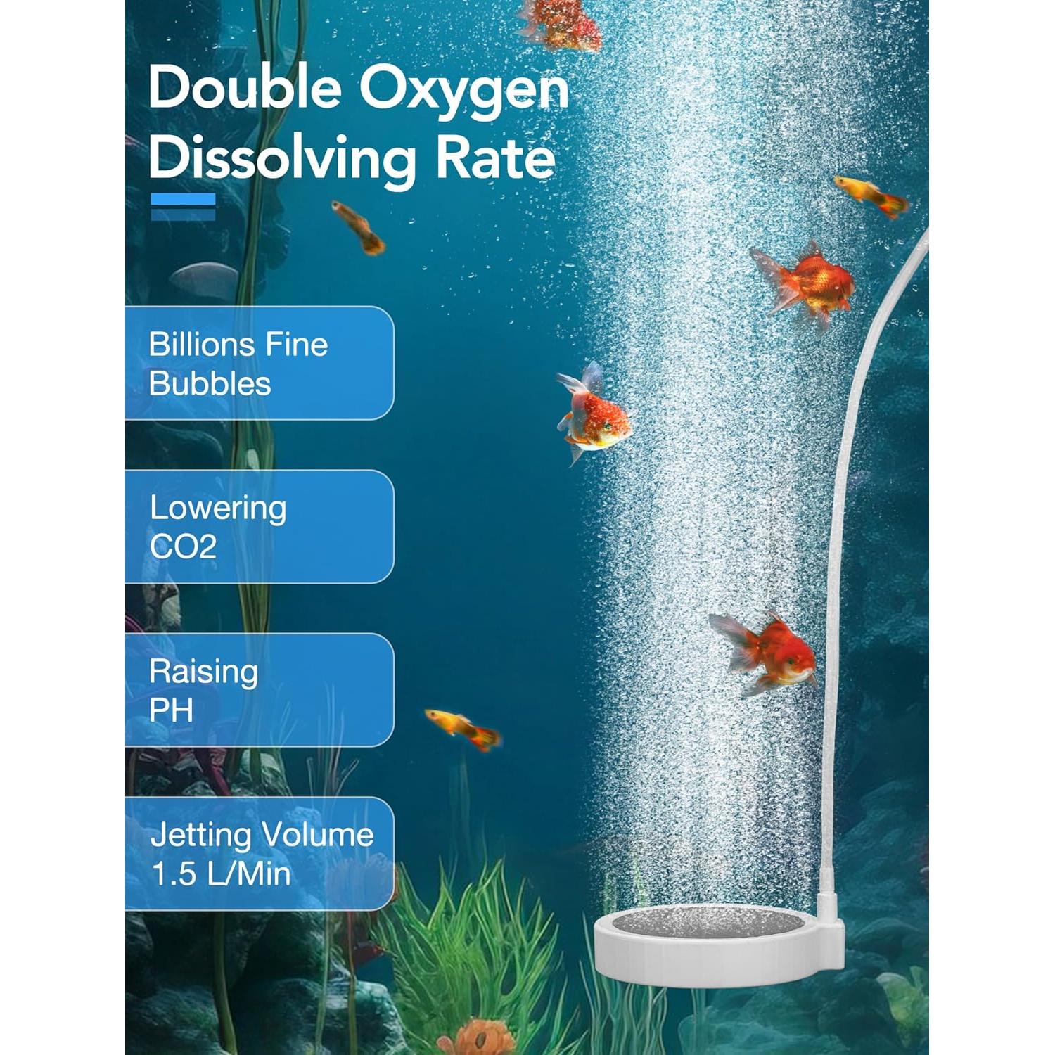 Piedra Burbujeadora de Aire Coomatec 2" para Acuarios 2-30 Gal