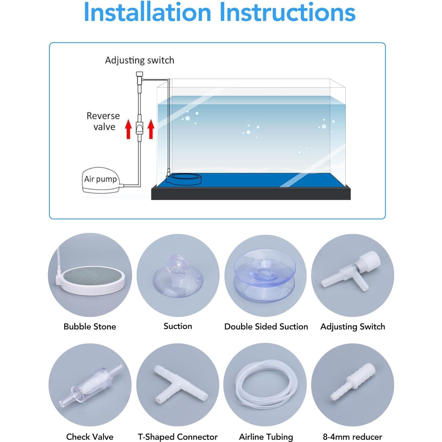 Piedra Burbujeadora de Aire Coomatec 2" para Acuarios 2-30 Gal