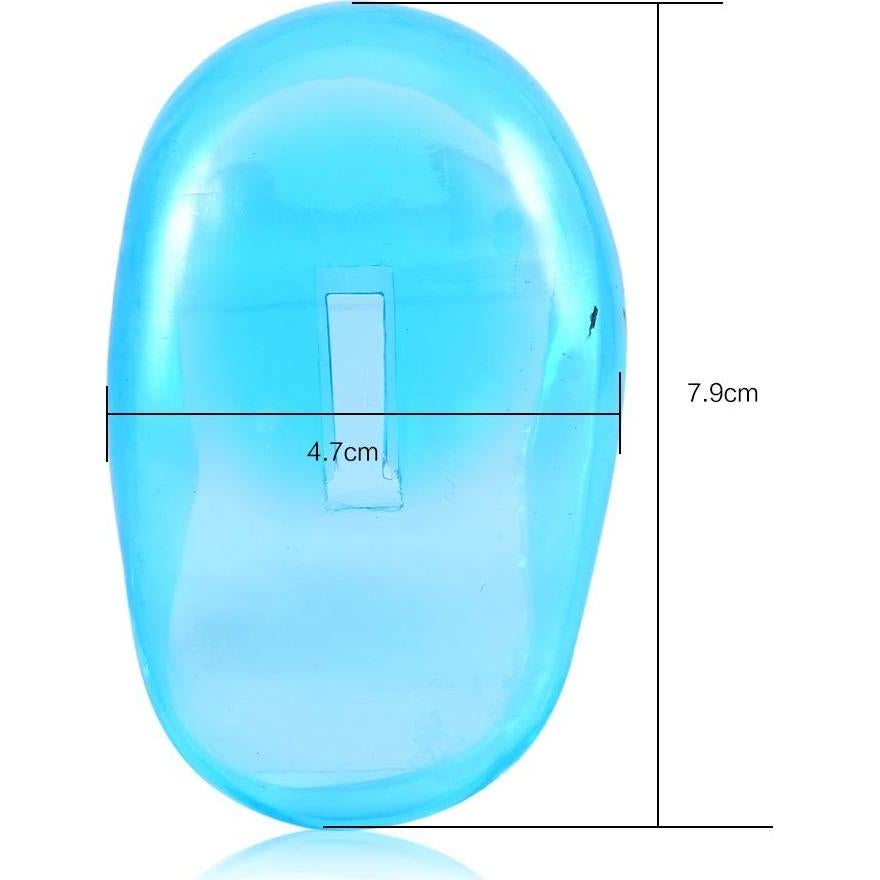 Cubiertas para Oídos de Plástico Azul - 2 Piezas para Tinte de Cabello