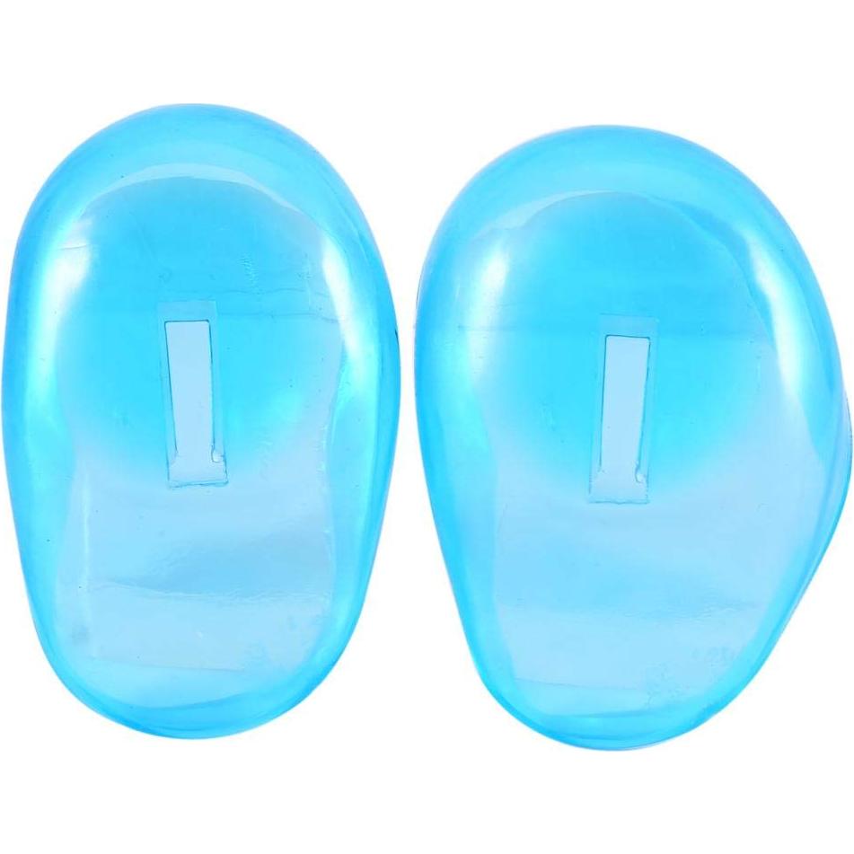 Cubiertas para Oídos de Plástico Azul - 2 Piezas para Tinte de Cabello