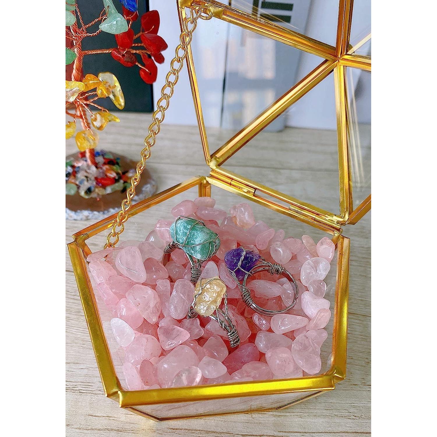 Grava de Cuarzo Rosa Natural 400g para Decoración y Acuario